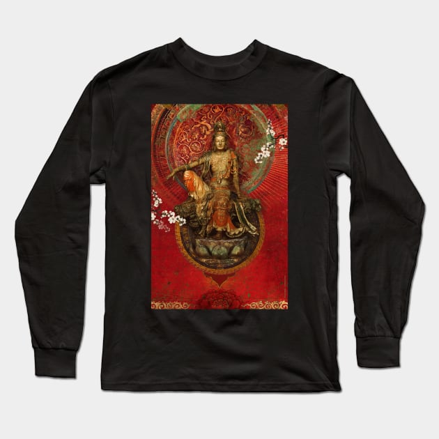 Kwanyin on Red Long Sleeve T-Shirt by AngiandSilas
